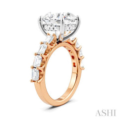 ASHI Round Shape Semi-Mount Diamond Engagement Ring 194ACPPFHPW-SM-RD5
