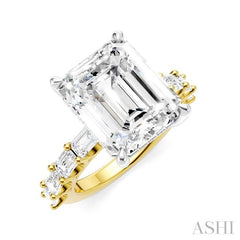 ASHI Emerald Shape Semi-Mount Diamond Engagement Ring 194ACPPFHYW-SM-EM5