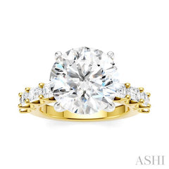 ASHI Round Shape Semi-Mount Diamond Engagement Ring 194ACPPFHYW-SM-RD5