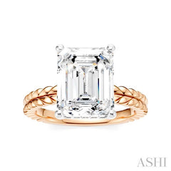 ASHI Emerald Shape Semi-Mount Diamond Engagement Ring 194B8PPFHPW-SM-EM3