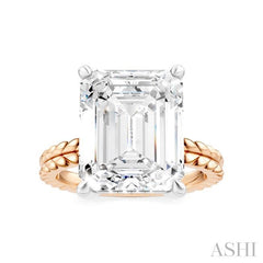 ASHI Emerald Shape Semi-Mount Diamond Engagement Ring 194B8PPFHPW-SM-EM5