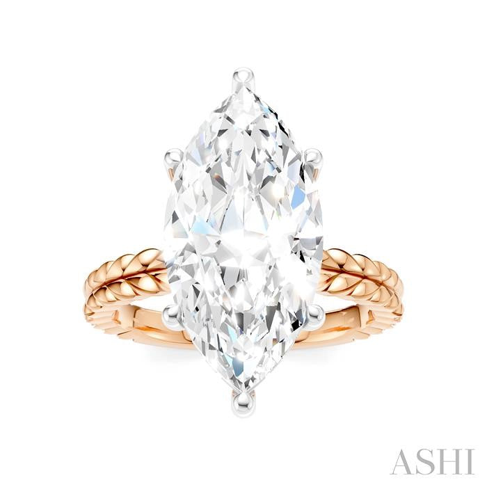 ASHI Marquise Shape Semi-Mount Diamond Engagement Ring 194B8PPFHPW-SM-MQ5