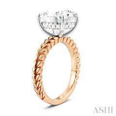 ASHI Oval Shape Semi-Mount Diamond Engagement Ring 194B8PPFHPW-SM-OV5