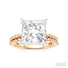 ASHI Princess Shape Semi-Mount Diamond Engagement Ring 194B8PPFHPW-SM-PN4
