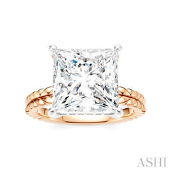 ASHI Princess Shape Semi-Mount Diamond Engagement Ring 194B8PPFHPW-SM-PN5