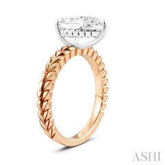 ASHI Pear Shape Semi-Mount Diamond Engagement Ring 194B8PPFHPW-SM-PR2