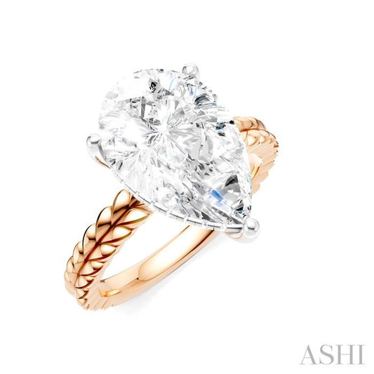 ASHI Pear Shape Semi-Mount Diamond Engagement Ring 194B8PPFHPW-SM-PR4
