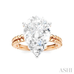 ASHI Pear Shape Semi-Mount Diamond Engagement Ring 194B8PPFHPW-SM-PR5
