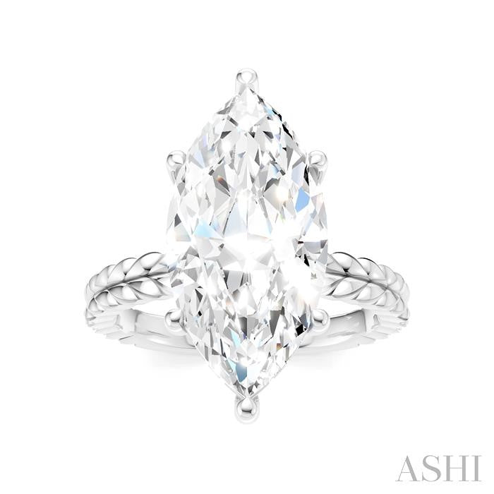 ASHI Marquise Shape Semi-Mount Diamond Engagement Ring 194B8PPFHWG-SM-MQ5