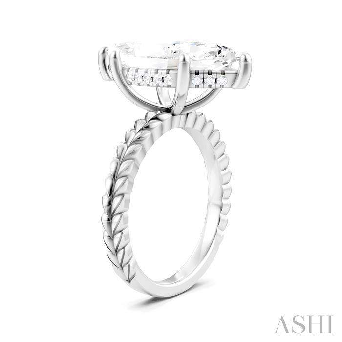 ASHI Marquise Shape Semi-Mount Diamond Engagement Ring 194B8PPFHWG-SM-MQ5