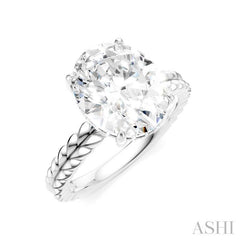 ASHI Oval Shape Semi-Mount Diamond Engagement Ring 194B8PPFHWG-SM-OV4