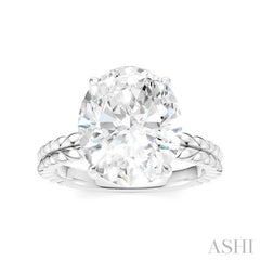ASHI Oval Shape Semi-Mount Diamond Engagement Ring 194B8PPFHWG-SM-OV5