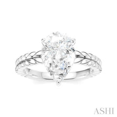 ASHI Pear Shape Semi-Mount Diamond Engagement Ring 194B8PPFHWG-SM-PR2