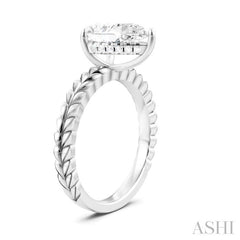 ASHI Pear Shape Semi-Mount Diamond Engagement Ring 194B8PPFHWG-SM-PR2