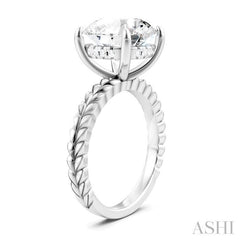 ASHI Round Shape Semi-Mount Diamond Engagement Ring 194B8PPFHWG-SM-RD5