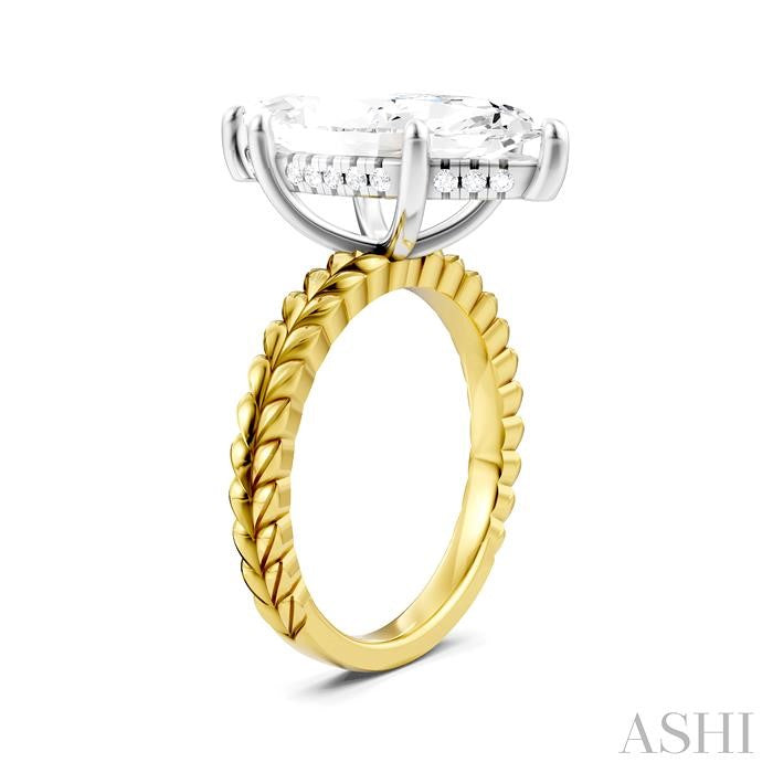 ASHI Marquise Shape Semi-Mount Diamond Engagement Ring 194B8PPFHYW-SM-MQ5