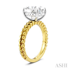 ASHI Oval Shape Semi-Mount Diamond Engagement Ring 194B8PPFHYW-SM-OV4