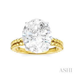 ASHI Oval Shape Semi-Mount Diamond Engagement Ring 194B8PPFHYW-SM-OV5
