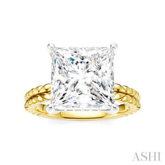 ASHI Princess Shape Semi-Mount Diamond Engagement Ring 194B8PPFHYW-SM-PN5