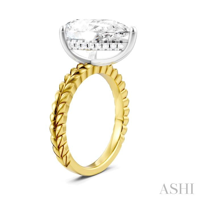 ASHI Pear Shape Semi-Mount Diamond Engagement Ring 194B8PPFHYW-SM-PR5