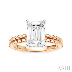 ASHI Emerald Shape Semi-Mount Diamond Engagement Ring 194B9PPFHPW-SM-EM2