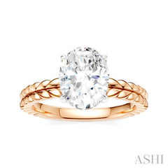 ASHI Oval Shape Semi-Mount Diamond Engagement Ring 194B9PPFHPW-SM-OV2