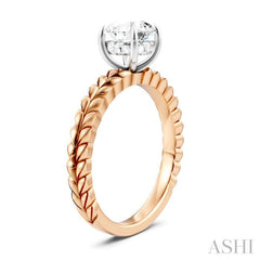 ASHI Round Shape Semi-Mount Diamond Engagement Ring 194B9PPFHPW-SM-RD1