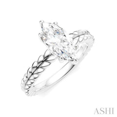 ASHI Marquise Shape Semi-Mount Diamond Engagement Ring 194B9PPFHWG-SM-MQ1