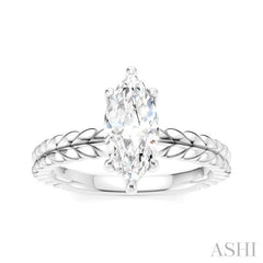 ASHI Marquise Shape Semi-Mount Diamond Engagement Ring 194B9PPFHWG-SM-MQ1