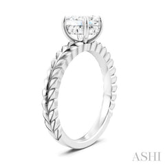 ASHI Oval Shape Semi-Mount Diamond Engagement Ring 194B9PPFHWG-SM-OV1