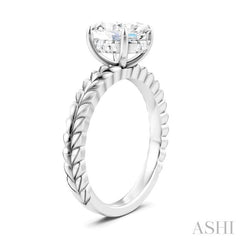 ASHI Oval Shape Semi-Mount Diamond Engagement Ring 194B9PPFHWG-SM-OV2