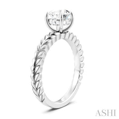 ASHI Round Shape Semi-Mount Diamond Engagement Ring 194B9PPFHWG-SM-RD1