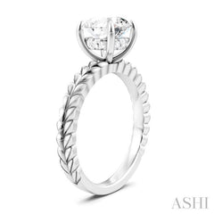 ASHI Round Shape Semi-Mount Diamond Engagement Ring 194B9PPFHWG-SM-RD2