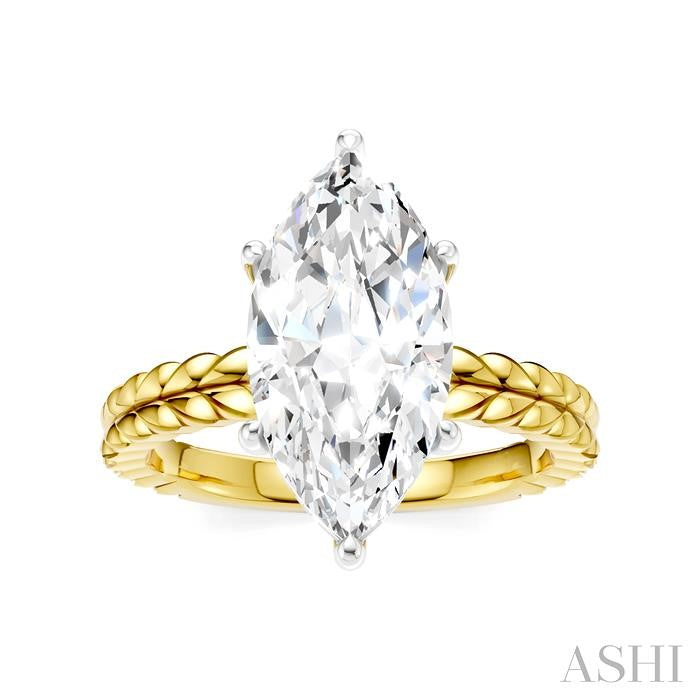 ASHI Marquise Shape Semi-Mount Diamond Engagement Ring 194B9PPFHYW-SM-MQ3
