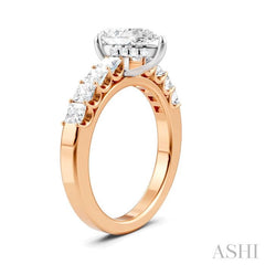 ASHI Pear Shape Semi-Mount Diamond Engagement Ring 195A2PPFHPW-SM-PR1
