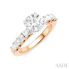 ASHI Round Shape Semi-Mount Diamond Engagement Ring 195A2PPFHPW-SM-RD1