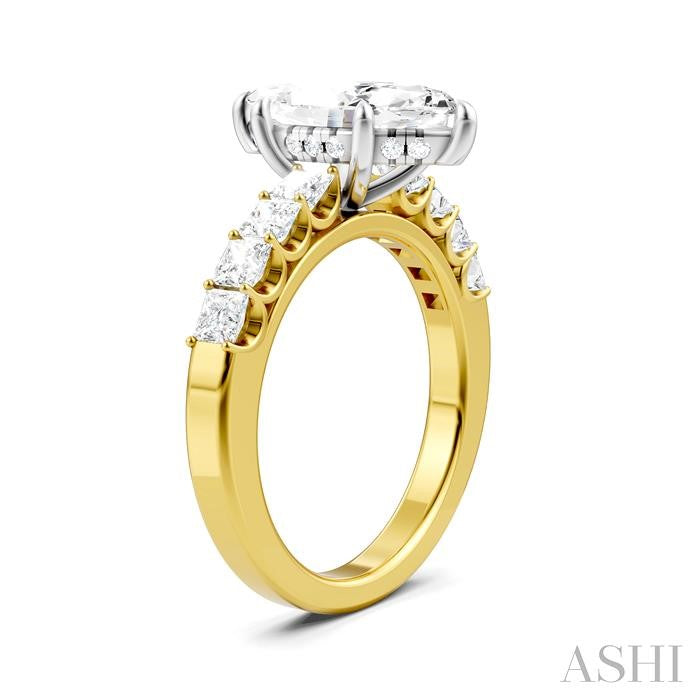 ASHI Marquise Shape Semi-Mount Diamond Engagement Ring 195A2PPFHYW-SM-MQ2