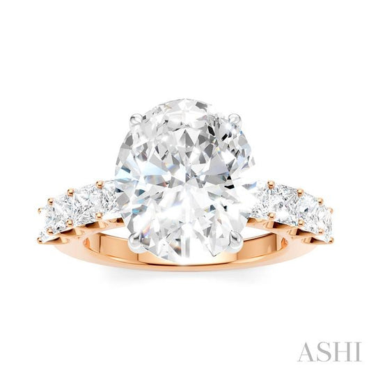 ASHI Oval Shape Semi-Mount Diamond Engagement Ring 195ACPPFHPW-SM-OV5
