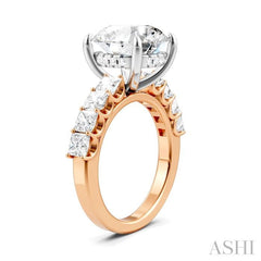 ASHI Round Shape Semi-Mount Diamond Engagement Ring 195ACPPFHPW-SM-RD5