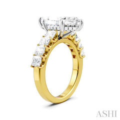 ASHI Marquise Shape Semi-Mount Diamond Engagement Ring 195ACPPFHYW-SM-MQ3