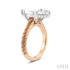 ASHI Marquise Shape Semi-Mount Diamond Engagement Ring 195B8PPFHPW-SM-MQ4
