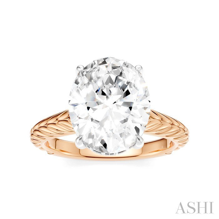 ASHI Oval Shape Semi-Mount Diamond Engagement Ring 195B8PPFHPW-SM-OV4
