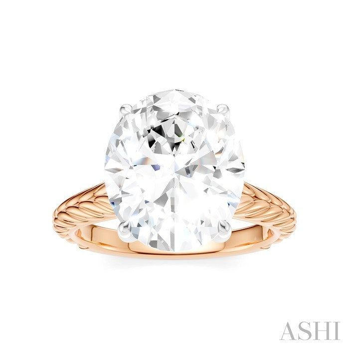 ASHI Oval Shape Semi-Mount Diamond Engagement Ring 195B8PPFHPW-SM-OV5