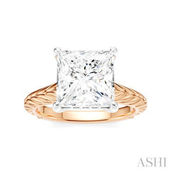 ASHI Princess Shape Semi-Mount Diamond Engagement Ring 195B8PPFHPW-SM-PN3