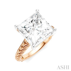 ASHI Princess Shape Semi-Mount Diamond Engagement Ring 195B8PPFHPW-SM-PN5