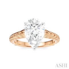 ASHI Pear Shape Semi-Mount Diamond Engagement Ring 195B8PPFHPW-SM-PR2