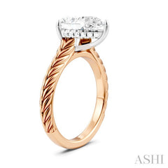 ASHI Pear Shape Semi-Mount Diamond Engagement Ring 195B8PPFHPW-SM-PR2