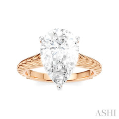 ASHI Pear Shape Semi-Mount Diamond Engagement Ring 195B8PPFHPW-SM-PR3