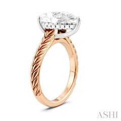 ASHI Pear Shape Semi-Mount Diamond Engagement Ring 195B8PPFHPW-SM-PR3