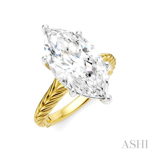 ASHI Marquise Shape Semi-Mount Diamond Engagement Ring 195B8PPFHYW-SM-MQ4